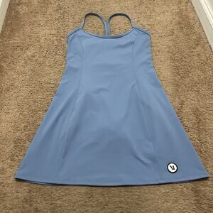 Vuori One Shot Tennis Dress‎ Women's Size Small Performance Dress Blue